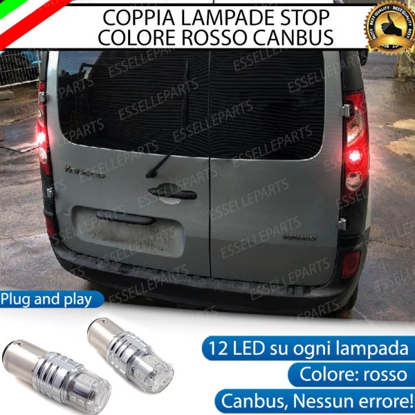 Coppia Lampade LED Bay15D Stop / Posizione Posteriori Per Renault Kangoo 2