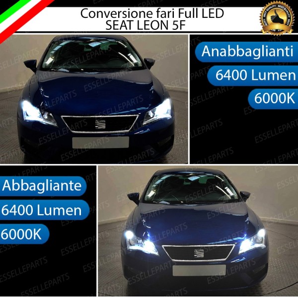 Conversione Fari Full LED Seat Leon 3 5F Pre-Restyling 6000K Bianco