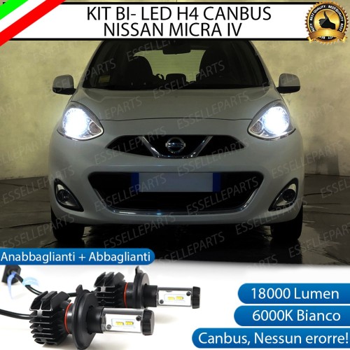 Kit Full LED H4 18000 Lumen 6000K bianco Nissan Micra MK4