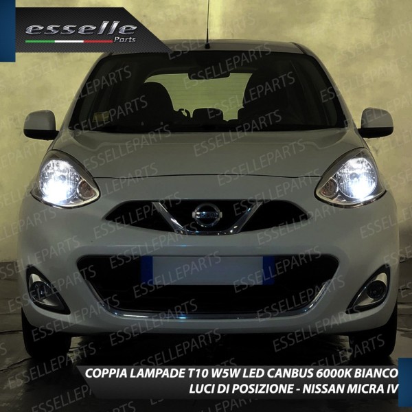 Conversione Fari Full LED Nissan Micra 4 Fino Al 05-2013 6000K Canbus