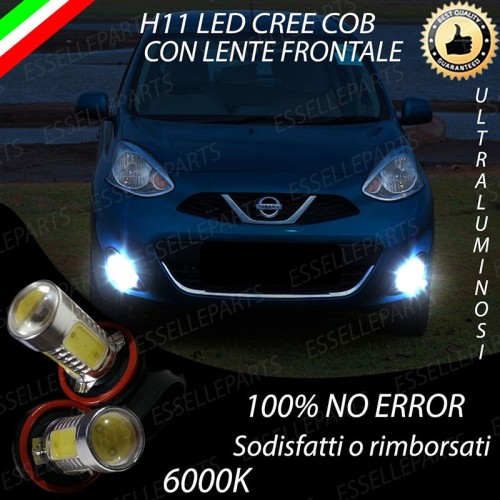 Luci Fendinebbia H11 LED 900 Lumen 6000K bianco Nissan Micra MK4