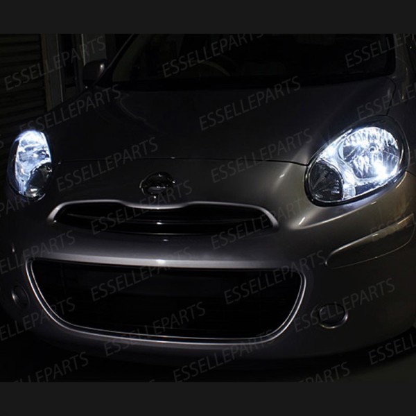 Coppia luci posizione T10 W5W 10 LED canbus 6000K Nissan Micra 4 Fino al 05/2013