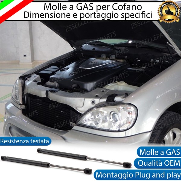 Ammortizzatori Molle A Gas Pistoncini Cofano Anteriore Mercedes Ml W163