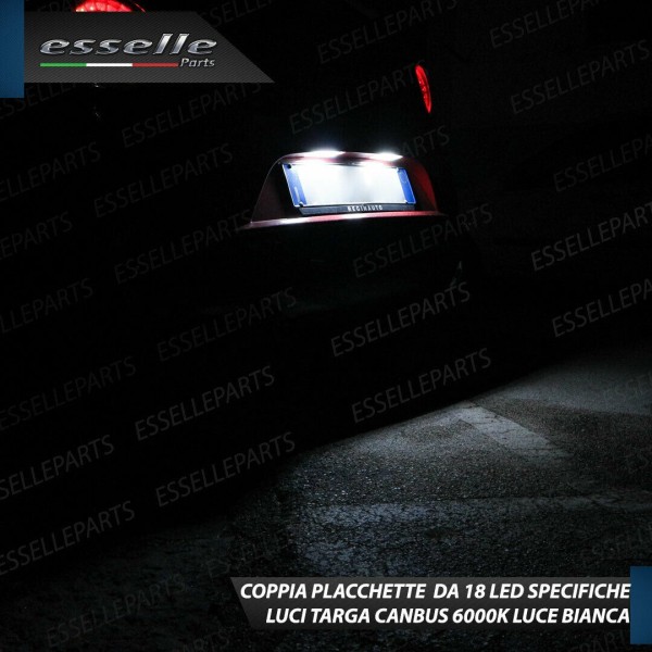 Coppia Placchette Targa LED Complete Da 18 LED Canbus 6000K Bianco Opel Mokka