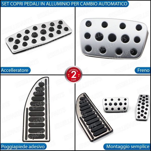 Set Copripedali Completo Per Opel Mokka Con Cambio Automatico