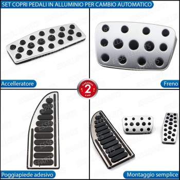 Set Copripedali Completo Per Opel Mokka Con Cambio Automatico Set Copripedali Completo Per Opel Mokka Con Cambio Automatico