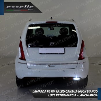 Lampada LED Retromarcia Da 15 LED Canbus 6000K con lente Lancia Musa Dal 2008 al 2010