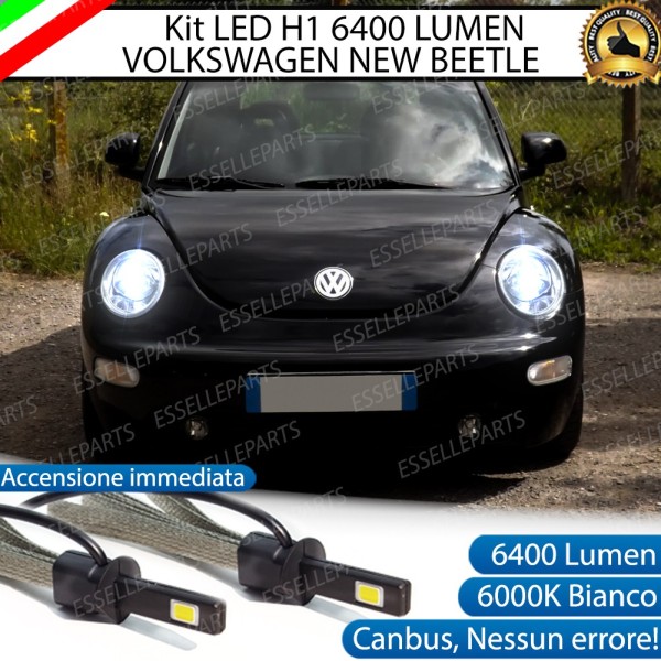 Kit Full LED H1 Anabbaglianti 6400 Lumen 6000K bianco VW New Beetle 1 fino al 06/2005