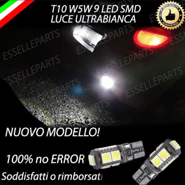 Coppia Luci Targa T10 9 LED canbus 6000K Bianco VW New Beetle 1 Fino al 06/2005