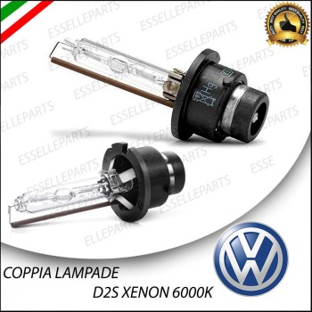 Coppia lampade ricambio D2S Xenon 6000K bianco VW New Beelte 1 Dal 2000 Al 2010