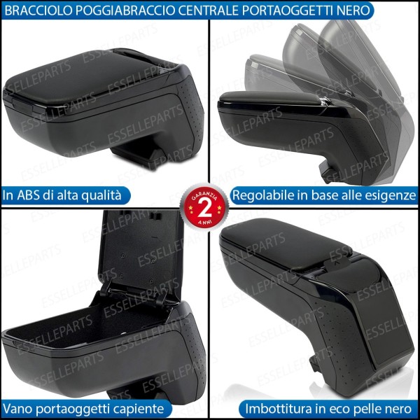 Bracciolo Portaoggetti In Eco Pelle Regolabile Specifico Per Skoda Octavia 3 5E