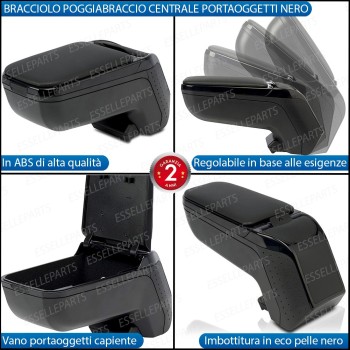 Bracciolo Portaoggetti In Eco Pelle Regolabile Specifico Per Skoda Octavia 3 5E