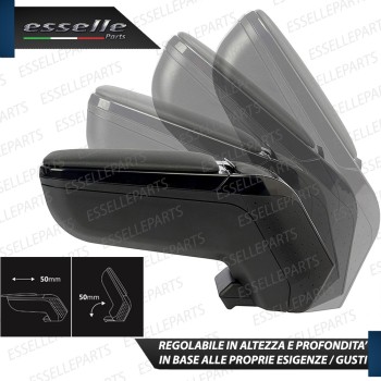 Bracciolo Portaoggetti In Eco Pelle Regolabile Specifico Per Skoda Octavia 3 5E