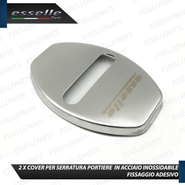 2 X Cover Serratura Porte Adesivo In Metallo Cromato Lucido Per Skoda Octavia 3 5E