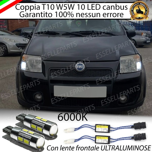 Coppia Luci Posizione 10 LED Canbus 660 Lumen Fiat Panda 169
