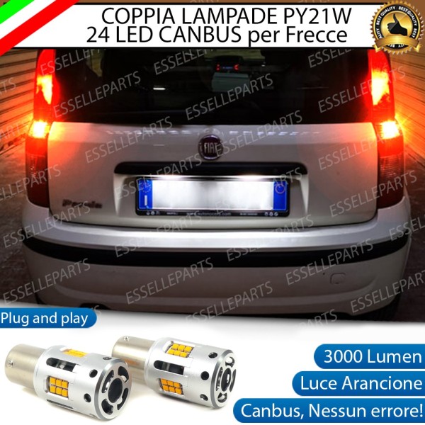 Coppia Frecce Posteriori Py21W 24 LED Canbus 3.0 Per Fiat Panda Ii