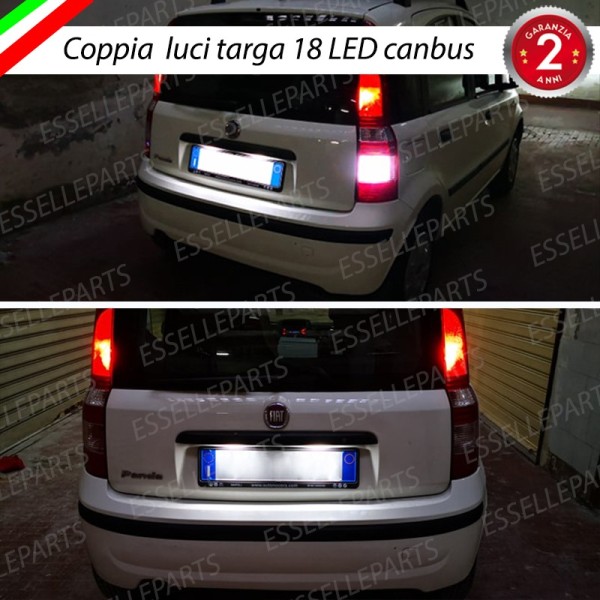 Coppia Lampade LED Luci Targa Da 18 LED Canbus 6000K Fiat Panda MK2 169