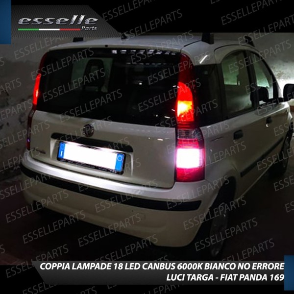 Coppia Lampade LED Luci Targa Da 18 LED Canbus 6000K Fiat Panda MK2 169