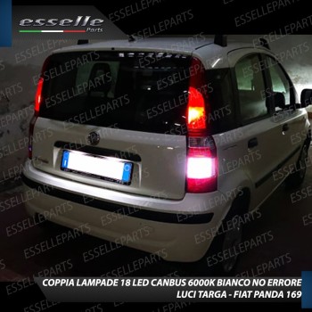 Coppia Lampade LED Luci Targa Da 18 LED Canbus 6000K Fiat Panda MK2 169