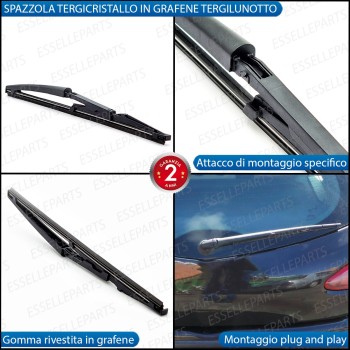 Kit Spazzola Tergilunotto Posteriore Per Fiat Panda Ii