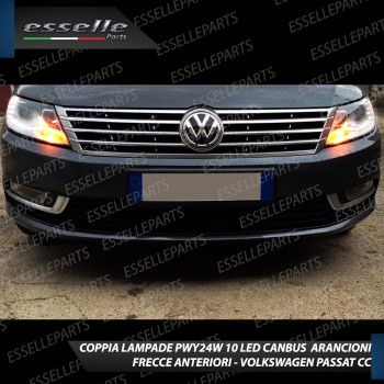 Coppia Frecce Anteriori Pwy24W 10 LED Canbus Vw Passat Cc