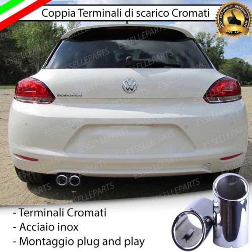 Terminale Di Scarico Cromato Marmitta Finalino Cromato Inox Vw Scirocco