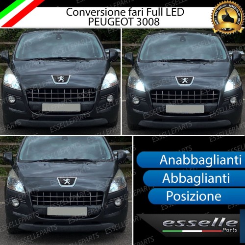 Conversione Fari Full LED per Peugeot 3008 Lampade Compatte 6000K Bianco Canbus