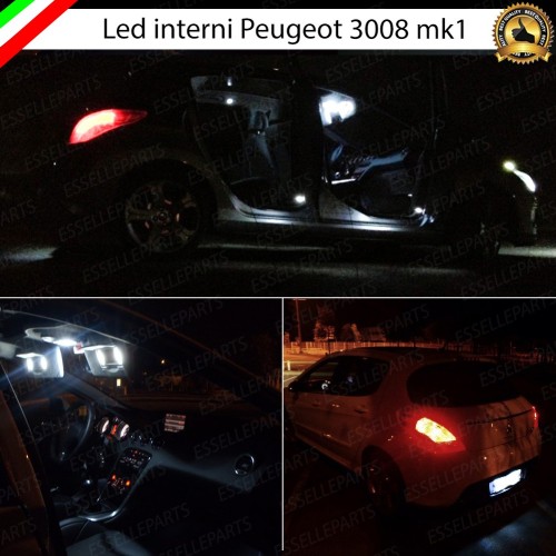 Kit LED Interni + Targa 6000K Luce Bianca Canbus Per Peugeot 3008