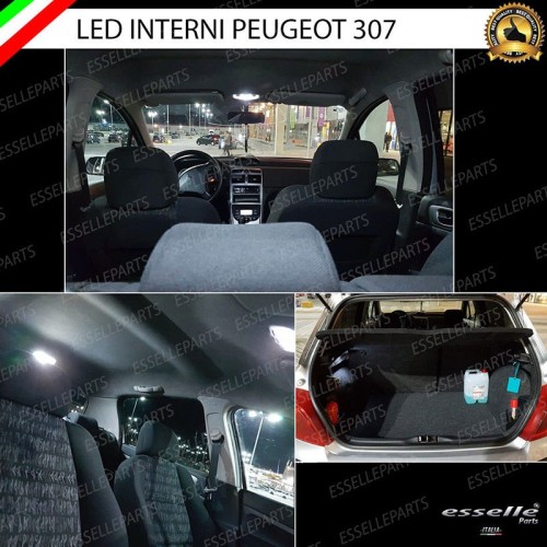 Kit LED Interni Completo 6000K Luce Bianca Canbus Per Peugeot 307