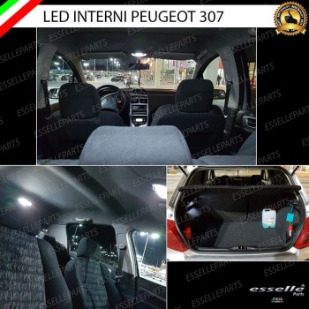 Kit LED Interni Completo 6000K Luce Bianca Canbus Per Peugeot 307