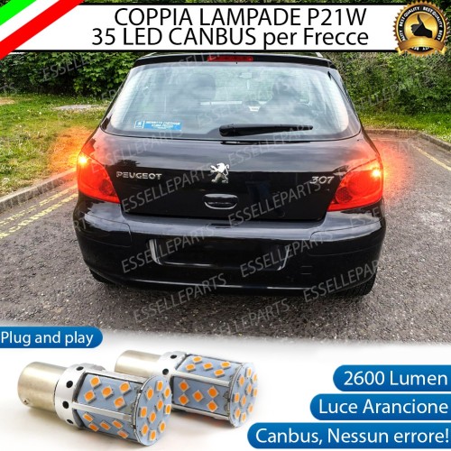 Coppia Frecce Posteriori P21W 35 LED Canbus Peugeot 307 Pre-Restyling
