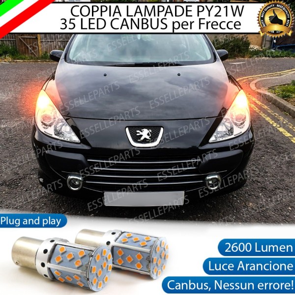 Coppia Frecce Anteriori Py21W 35 LED Canbus Peugeot 307