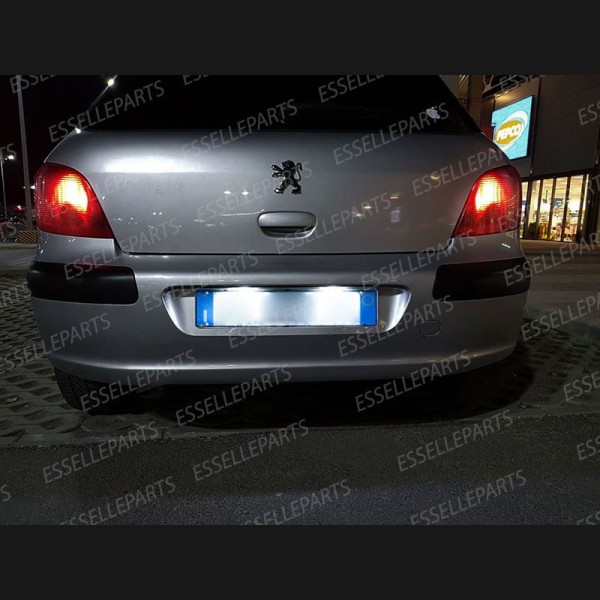 Coppia Luci Targa T10 W5W 9 LED canbus 6000K Bianco per Peugeot 307 Pre-Restyling