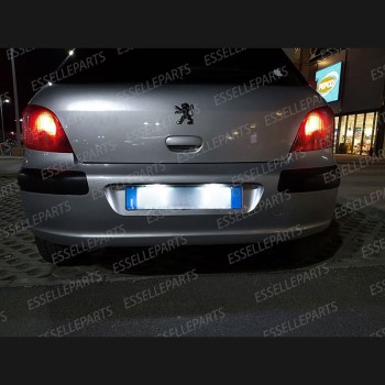 Coppia Luci Targa T10 W5W 9 LED canbus 6000K Bianco per Peugeot 307 Pre-Restyling