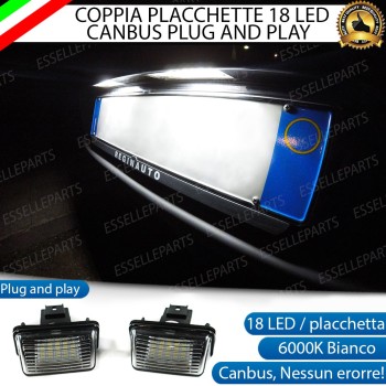 Coppia Placchette Targa Da 18 LED CANBUS 6000K Peugeot 307 Sw