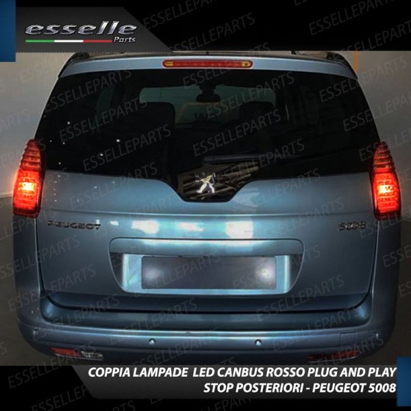 Coppia Lampade LED P21W Stop Posteriori Per Peugeot 5008 Pre-Restyling