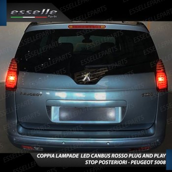 Coppia Lampade LED P21W Stop Posteriori Per Peugeot 5008 Pre-Restyling
