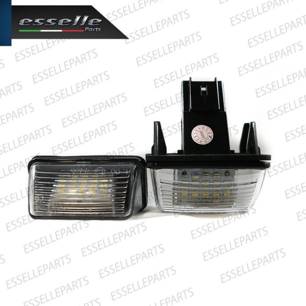 Coppia Placchette Targa LED Complete Da 18 LED Canbus 6000K Bianco Peugeot 5008