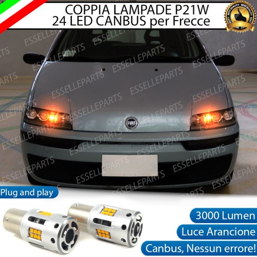 Coppia Frecce Anteriori P21W 24 LED Canbus 3.0 Per Fiat Punto MK2 Fino al 2000