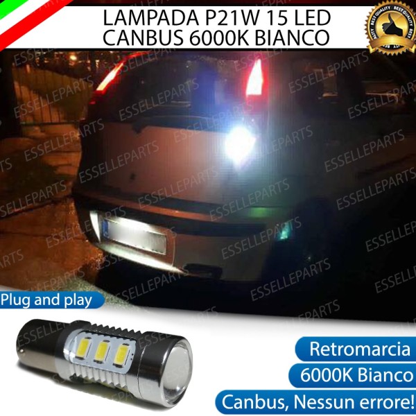 Lampada LED Retromarcia Da 15 LED Canbus 6000K Fiat Punto MK2 Con Lente Frontale