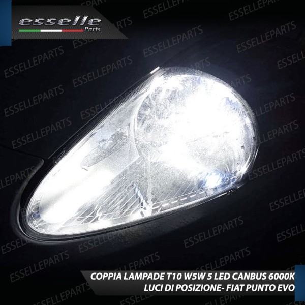 Conversione Fari Full LED 18000 Lumen Fiat Punto Evo 6000K Bianco Canbus