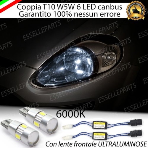 Coppia Luci Posizione 6 LED Canbus Fiat Punto Evo
