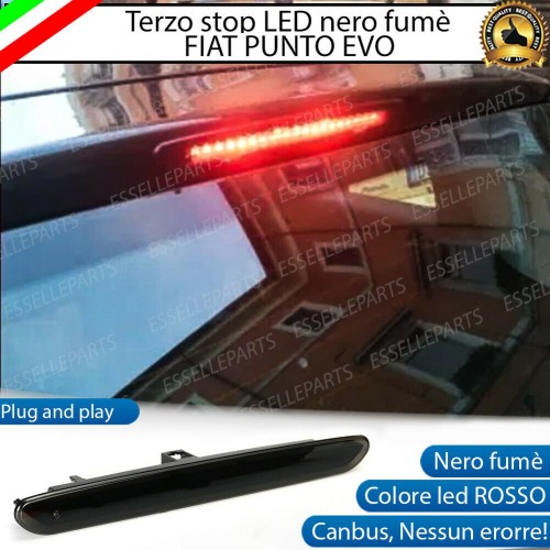 Terzo Stop Posteriore Completo A LED Con Vetro Nero Fumè Fiat Punto Evo