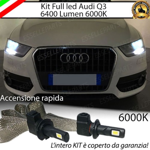 Kit Full LED H7 6400 Lumen 6000K bianco Anabbaglianti Audi Q3