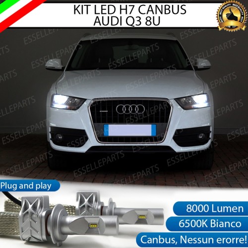 Kit Full LED H7 8000 Lumen 6000K bianco Anabbaglianti Audi Q3 Pre-Restyling