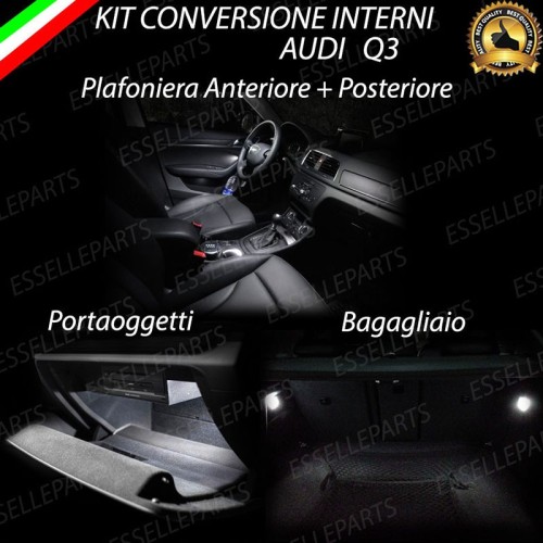 Kit LED Interni Completo 6000K Bianco Canbus Audi Q3 Pre-Restyling
