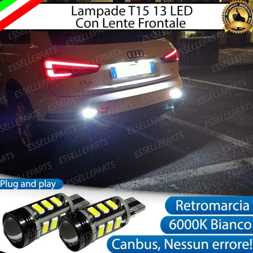 Coppia lampade 13 LED Retromarcia T15 con lente 6000K per Audi Q3 Pre-Restyling