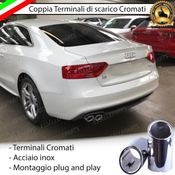 Terminale Di Scarico Cromato Marmitta Finalino Cromato Inox Audi A5