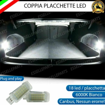 Coppia Placchette Da 18 LED Vano Bagagli 6000K Canbus Audi Q7 Fino al 2009