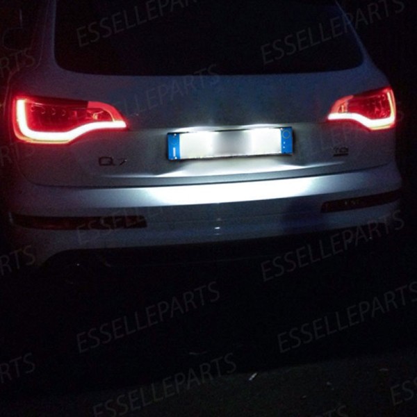 Coppia lampade siluro 6 LED Luci Targa Canbus 6000K bianco Audi Q7 Fino al 2009
